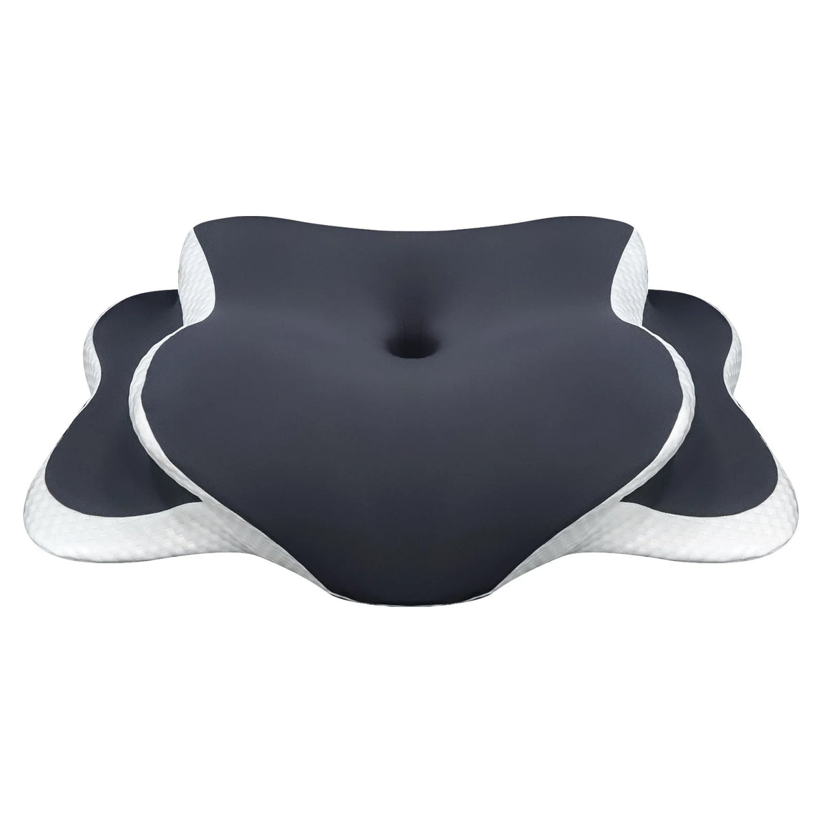 Oreiller cervical papillon en mousse à mémoire de forme, coloris gris foncé