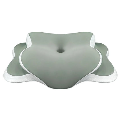 Oreiller cervical papillon en mousse à mémoire de forme, coloris vert