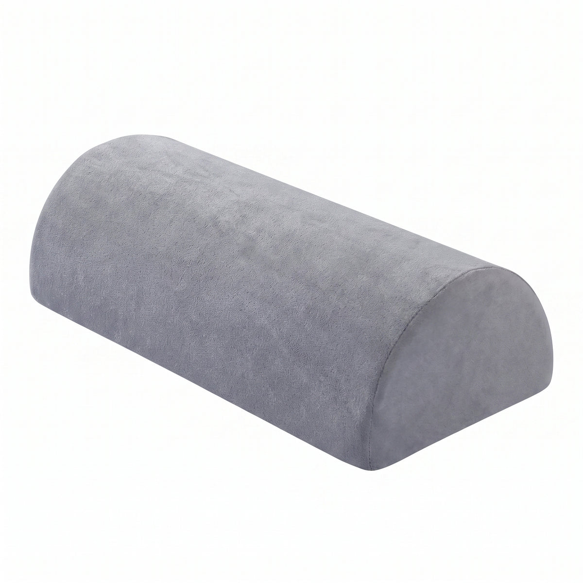 Coussin demi-rouleau en mousse à mémoire de forme, coloris gris