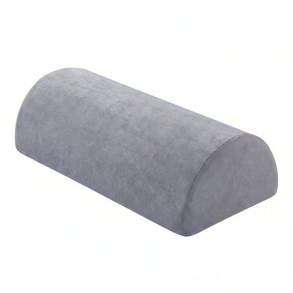 Coussin demi-rouleau en mousse à mémoire de forme, coloris gris